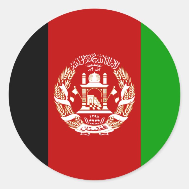Afghanistan Flag Sticker (Front)
