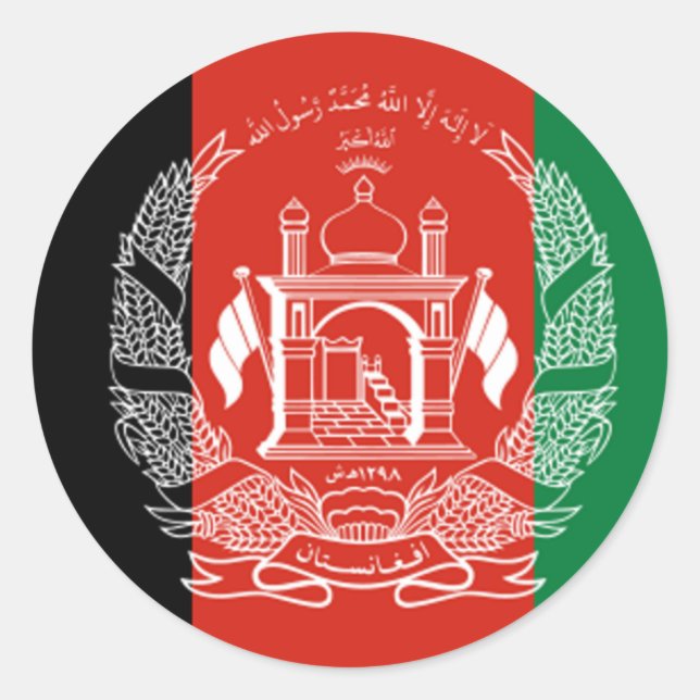 Afghanistan Flag Sticker (Front)
