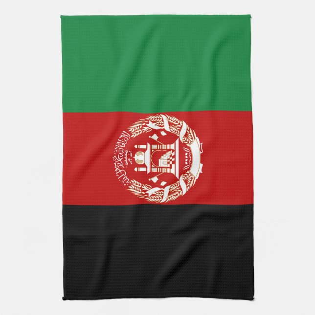 Afghanistan flag tea towel (Vertical)