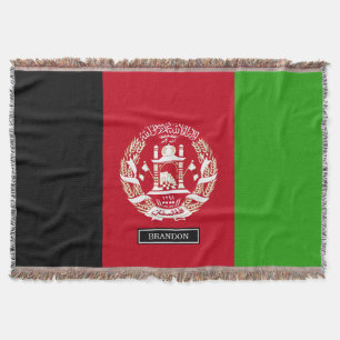 Afghanistan Flag Throw Blanket
