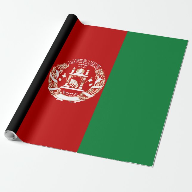 Afghanistan flag wrapping paper (Unrolled)