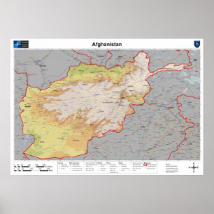 Afghanistan Map Poster