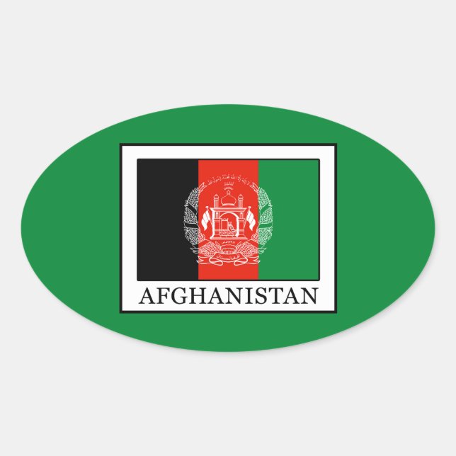 Afghanistan Oval Sticker (Front)