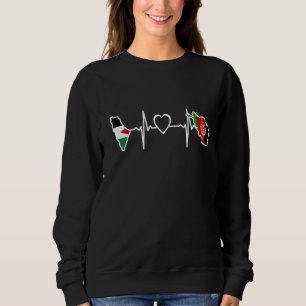 Afghanistan Palestine Flag Afghan Palestinian Hear Sweatshirt