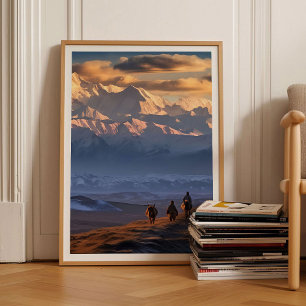 Afghanistan Print Mountains Poster Hindukush Art 
