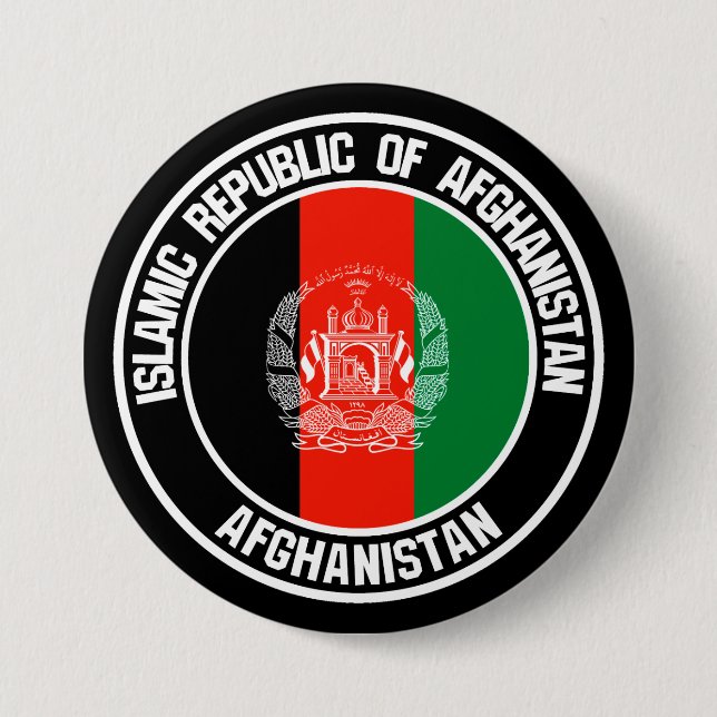 Afghanistan Round Emblem 7.5 Cm Round Badge (Front)
