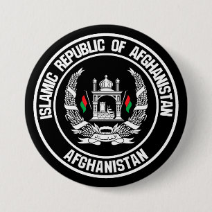 Afghanistan Round Emblem 7.5 Cm Round Badge