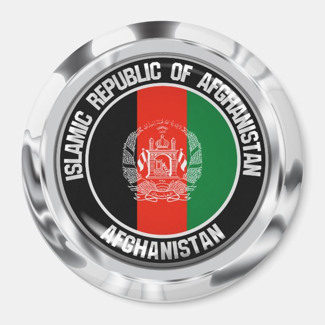 Afghanistan Round Emblem Magnet (Front)