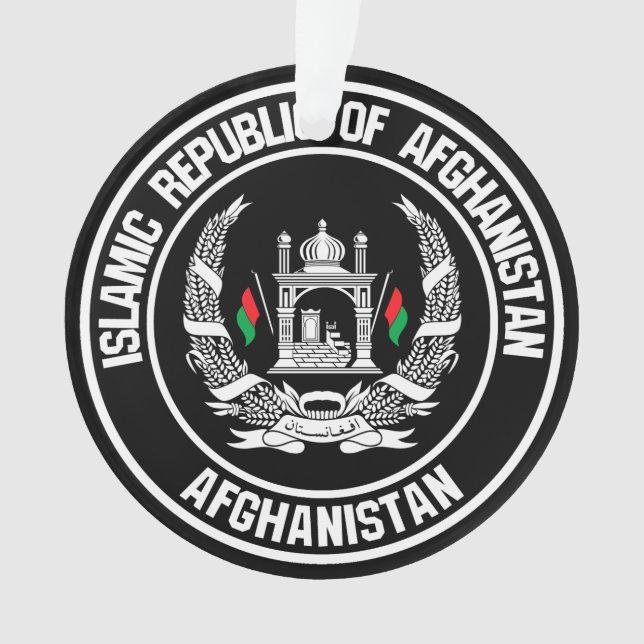 Afghanistan Round Emblem Ornament (Front)