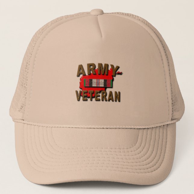 Afghanistan Service Ribbon Trucker Hat (Front)