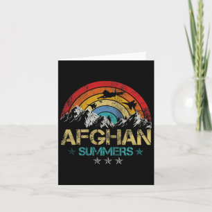 Afghanistan Summer Veteran Fighter Jet Patriotic 4 Card