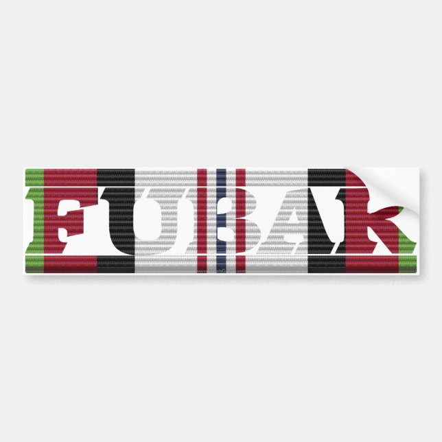 Afghanistan Vet FUBAR Bumper Sticker (Front)
