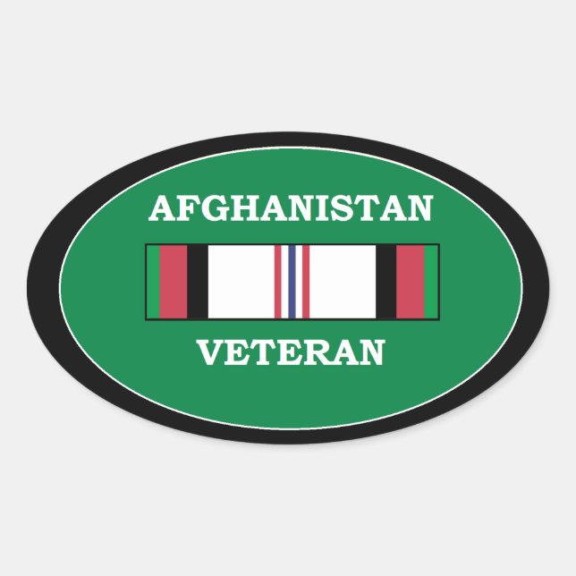 Afghanistan Veteran Oval Sticker (Front)