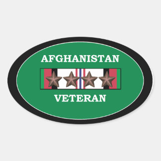 Afghanistan Veteran Stickers Oval 4 ACS
