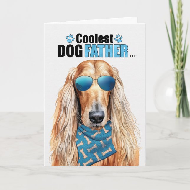 Afhan Hound Dog Coolest Dad Ever Father's Day Holiday Card (Front)