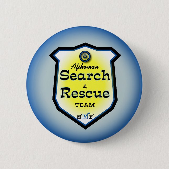 Afikoman Search & Rescue Team 6 Cm Round Badge (Front)