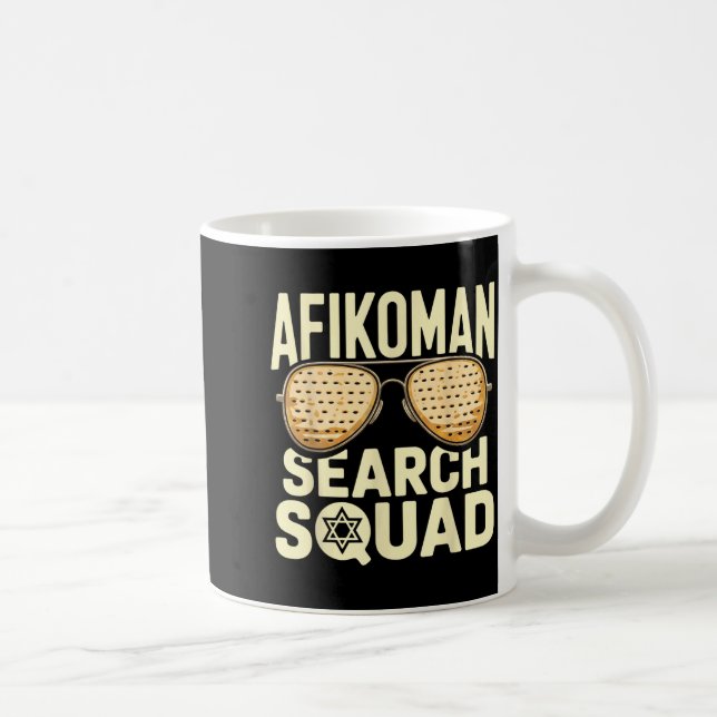 Afikoman search squad funny passover seder coffee mug (Right)
