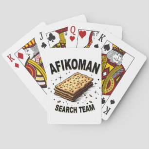 Afikoman search team Hanukkah Jewish Food Lovers Playing Cards