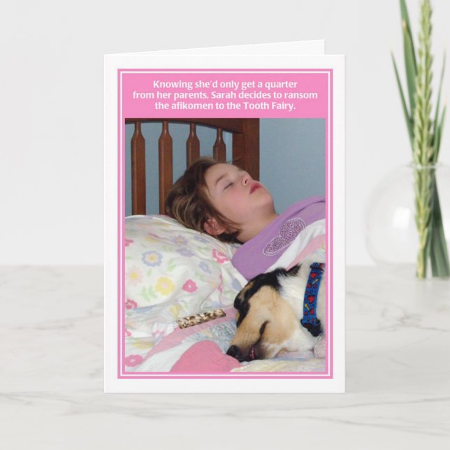 Afikomen Ransom Tooth Fairy Passover Card (Front)