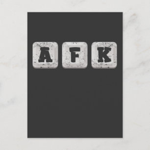 AFK Away From Keyboard Gamer Computer Gaming Postcard
