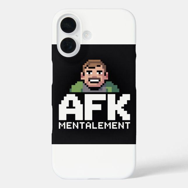 AFK Mentally Chibi Gamer Pixel Art Case-Mate iPhone Case (Back)