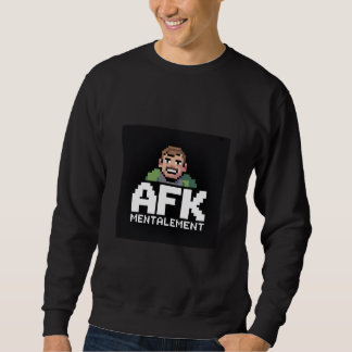 AFK Mentally Chibi Gamer Pixel Art Sweatshirt