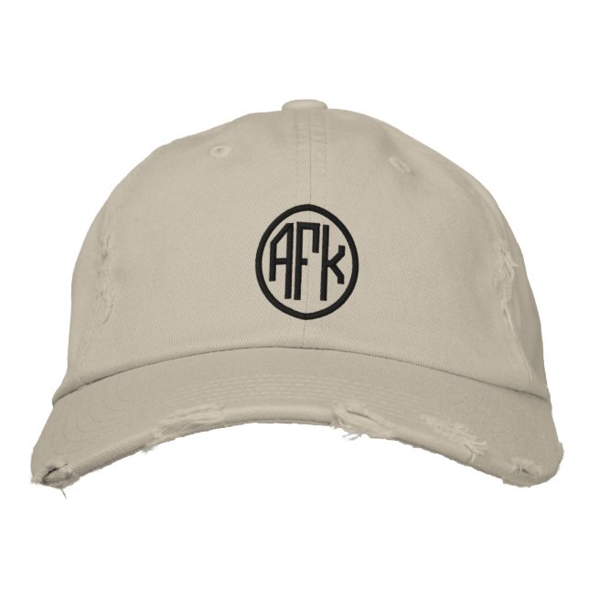 AFK Personalizable Monogram Embroidered Hat (Front)