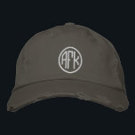 AFK Personalizable Monogram Embroidered Hat<br><div class="desc">AFK embroidered on a hat. Well,  you probably didn't need to shout,  but at least now everyone will know you're away from your keyboard.</div>