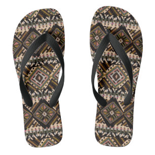 Afrcian Mud Cloth Pattern Thongs