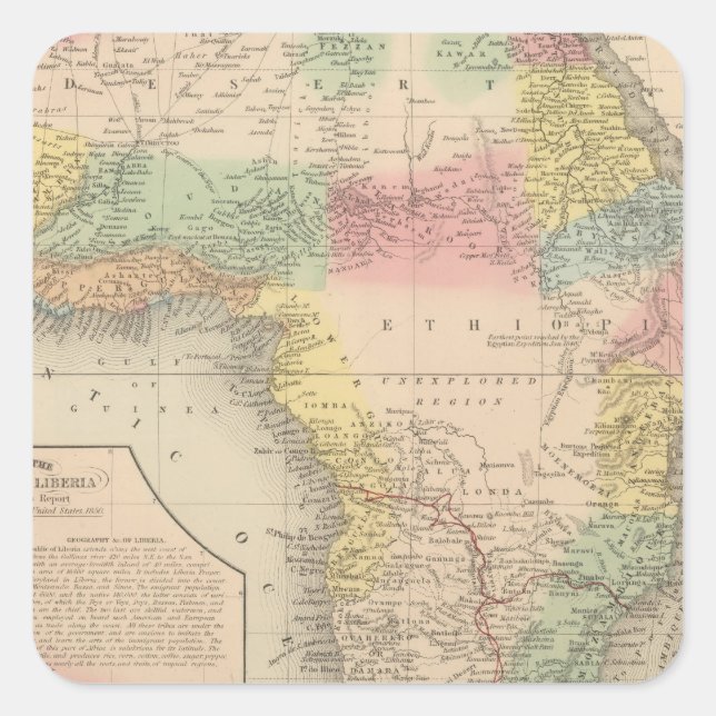 Africa 13 square sticker (Front)