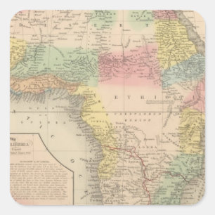 Africa 13 square sticker