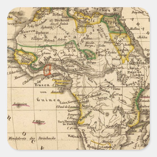 Africa 16 square sticker (Front)