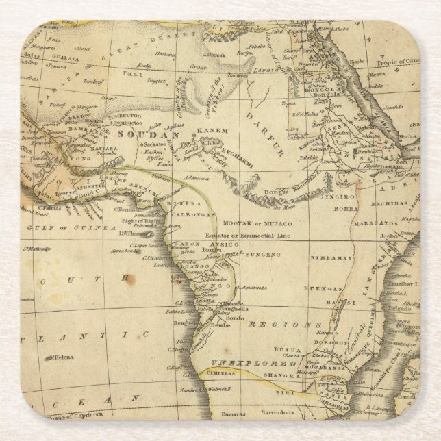 Africa 17 square paper coaster (Front)