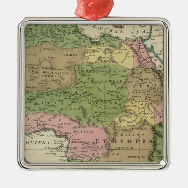 Africa 2 metal tree decoration (Front)