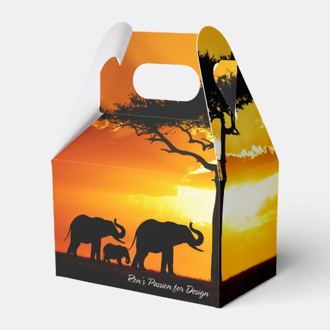 Africa 2 Options Favour Box (Front Side)