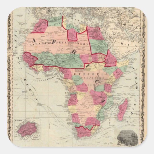 Africa 30 square sticker (Front)
