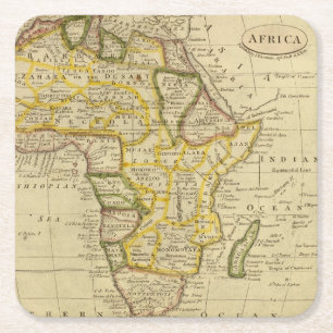 Africa 34 square paper coaster