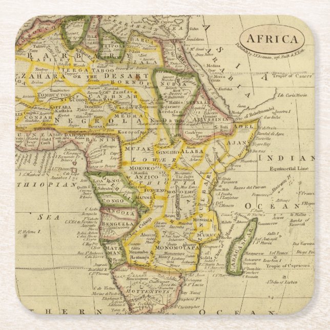 Africa 34 square paper coaster (Front)