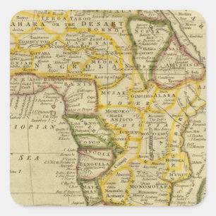 Africa 34 square sticker
