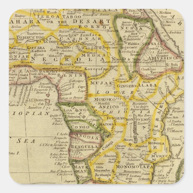 Africa 34 square sticker (Front)