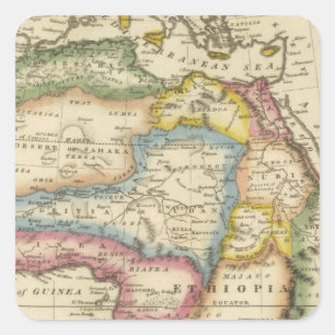 Africa 36 square sticker