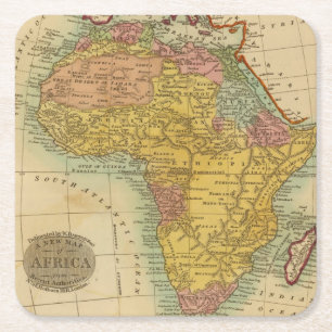 Africa 3 2 square paper coaster