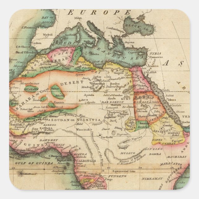 Africa 43 square sticker (Front)