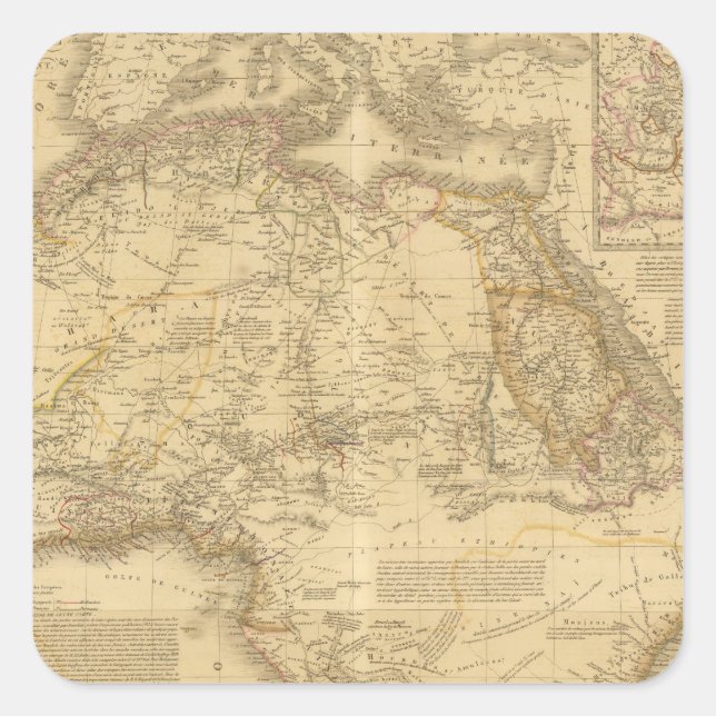 Africa 5 square sticker (Front)