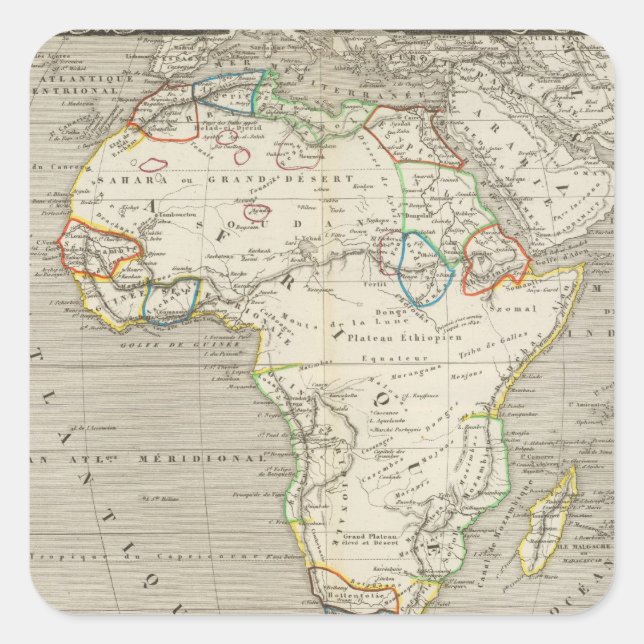 Africa 8 square sticker (Front)