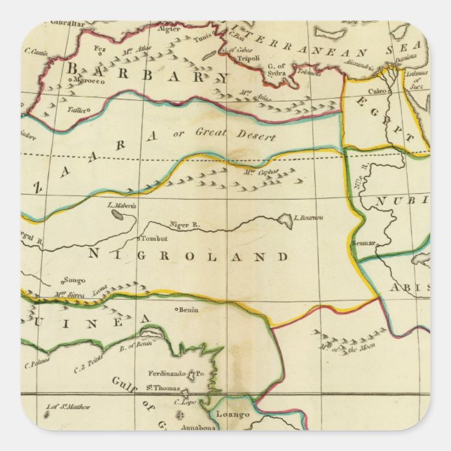 Africa 9 square sticker (Front)