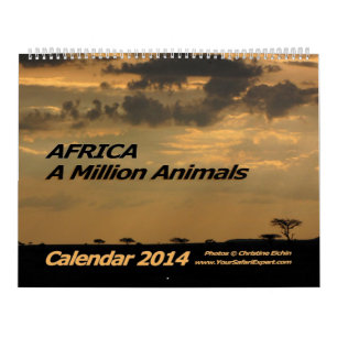 AFRICA - A Million Animals Calendar 2014 (Two-Page