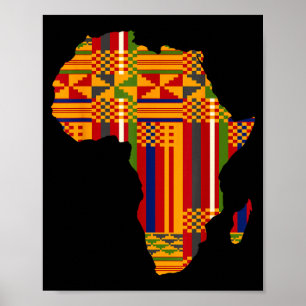 Africa african american kente black history month poster