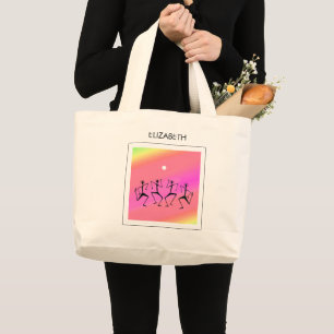 Africa African Art, Rainbow Party Large Tote Bag
