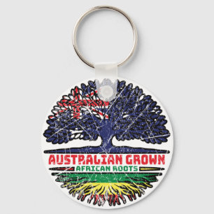 Africa African Australian Australia Tree Roots Key Ring